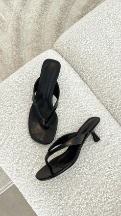 Niesha Heel - Black Shine
