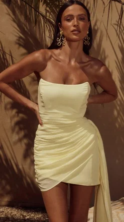 Night Lover Mini Dress - Lemon