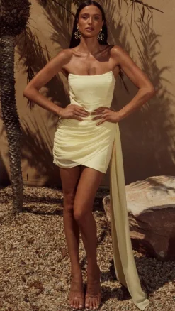 Night Lover Mini Dress - Lemon