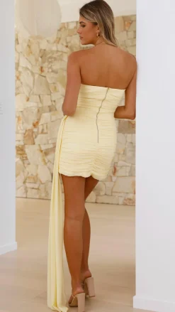 Night Lover Mini Dress - Lemon