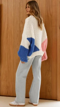 Nila Knit Sweater - White Multi