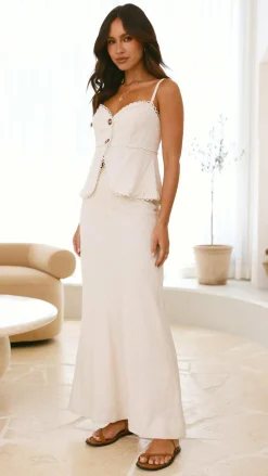 Nila Maxi Skirt - Oat