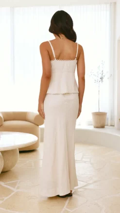 Nila Maxi Skirt - Oat