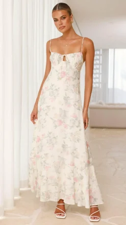 Nova Maxi Dress - White Floral