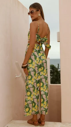 Nova Maxi Skirt - Lemon Print