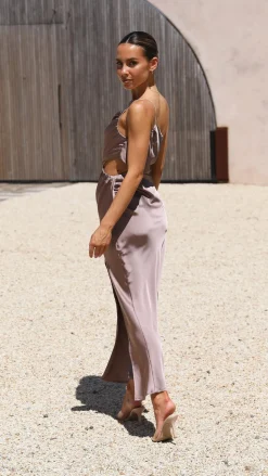 Nyla Maxi Dress - Mushroom