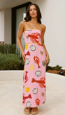 Oceania Maxi Dress - Shell Lover Print