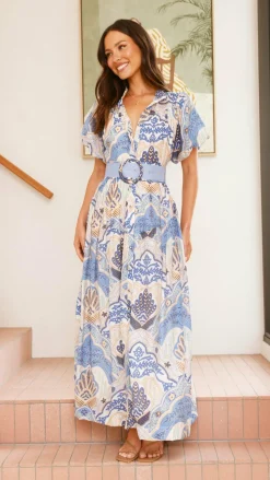 Olivie Maxi Dress - Harper Blue