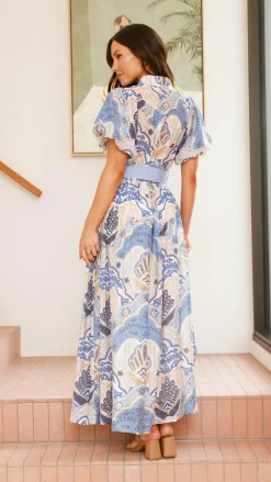 Olivie Maxi Dress - Harper Blue