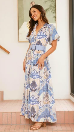 Olivie Maxi Dress - Harper Blue