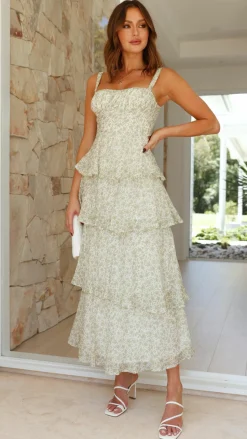Page Maxi Dress - Green Floral
