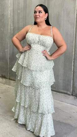 Page Maxi Dress - Green Floral