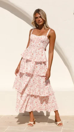 Page Maxi Dress - Peach Floral