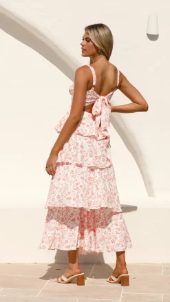 Page Maxi Dress - Peach Floral