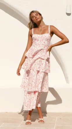 Page Maxi Dress - Peach Floral