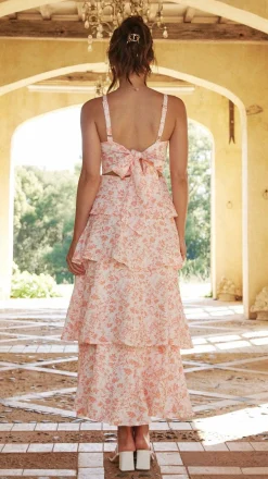 Page Maxi Dress - Peach Floral