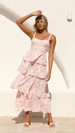 Page Maxi Dress - Peach Floral