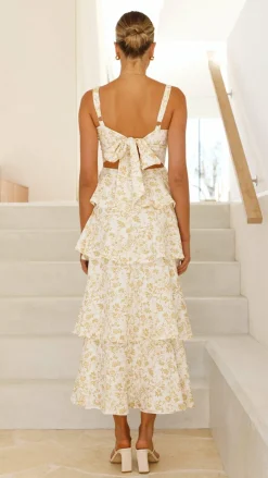 Page Maxi Dress - Yellow Floral