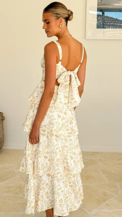 Page Maxi Dress - Yellow Floral