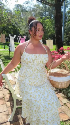 Page Maxi Dress - Yellow Floral