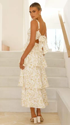 Page Maxi Dress - Yellow Floral