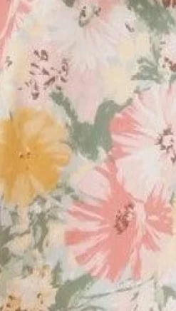 Page Mini Dress - Blush / Yellow Floral