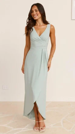 Pamela V Neck Maxi Dress - Sage
