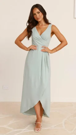 Pamela V Neck Maxi Dress - Sage
