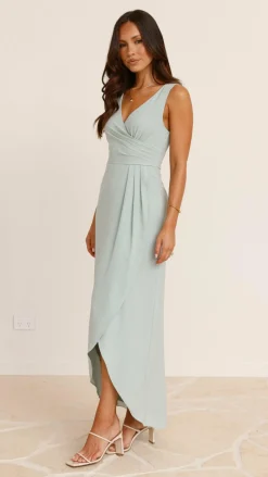Pamela V Neck Maxi Dress - Sage