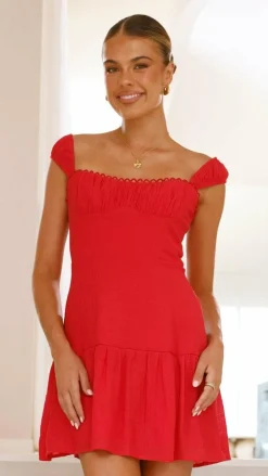 Pascah Mini Dress - Red