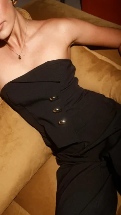 Payton Strapless Top - Black