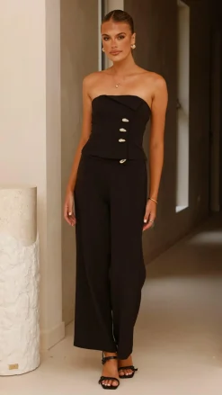 Payton Strapless Top - Black