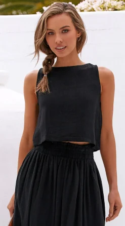 Persephone Crop Top - Black