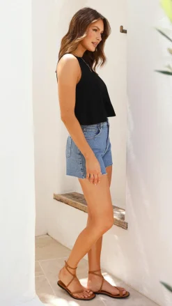 Persephone Crop Top - Black