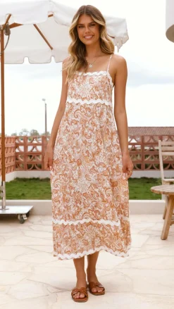 Prague Maxi Dress - Natural Paisley