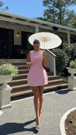 Rafiki Mini Dress - Baby Pink