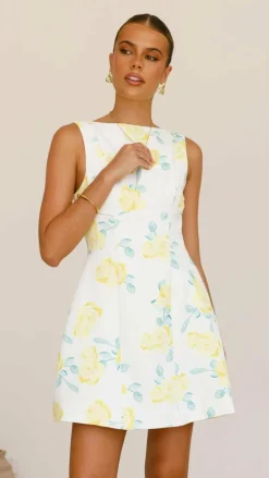 Rafiki Mini Dress - Yellow Floral