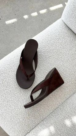 Ravyn Heel - Dark Cacao Suede