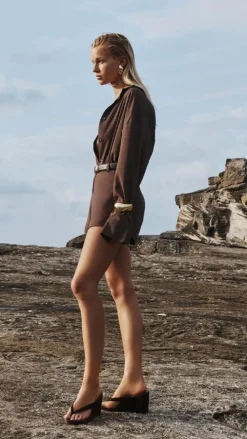 Ravyn Heel - Dark Cacao Suede