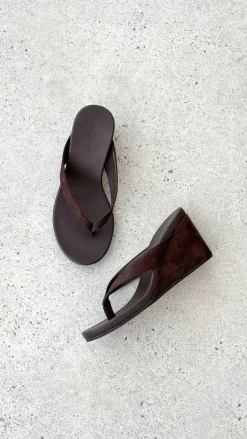 Ravyn Heel - Dark Cacao Suede