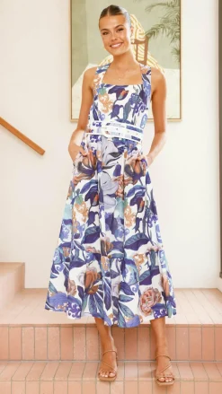 Reba Maxi Dress - Donatella Azure