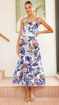 Reba Maxi Dress - Donatella Azure