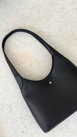 Rebel Shoulder Bag - Black Pebble
