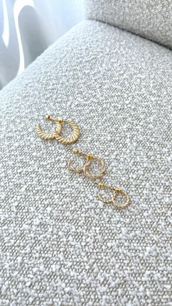 Reta Triple Pack Earrings - Gold