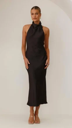 Rina Midi Dress - Black