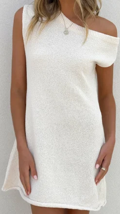 Robin Off Shoulder Mini Dress - Cream