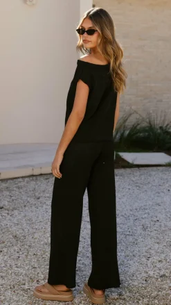 Robin Off Shoulder Top - Black