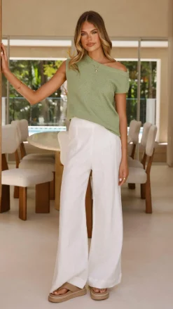 Robin Off Shoulder Top - Olive