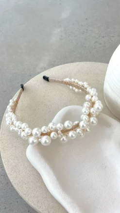 Rochelle Headband - Pearl