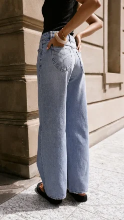 Rollas Kate Baggy Jean - 90s Blue